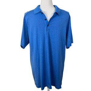 LULULEMON Men's Evolution Polo Shirt Short Sleeve Cornflower Blue Sz L EUC